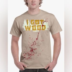 NEW Shaun of the Dead ‘I Got Wood’ Blood Spatter Tee